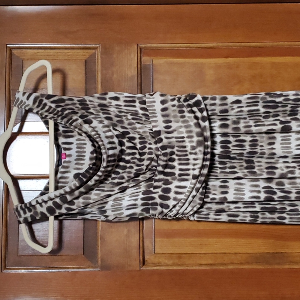 Vince Camuto Floor Length Animal Print Dress